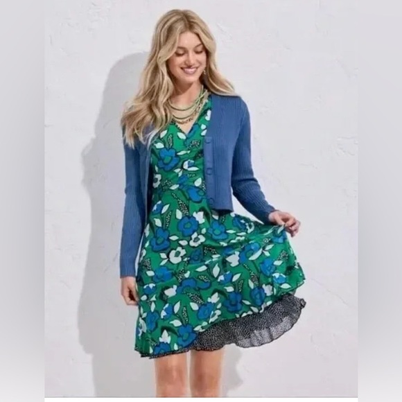 CAbi Dresses & Skirts - Cabi 6148 Celebrate Dress Reversable Spring 2022 Medium EUC Flutter Sleeve